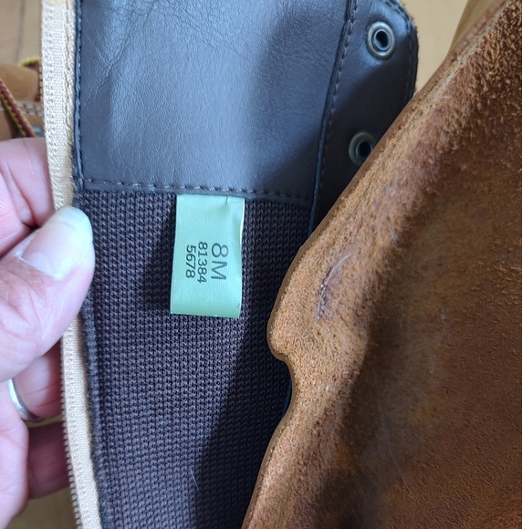 Timberland Women's Tan Lace-Up Construction Style Knee High Boots - Picture 12 of 14